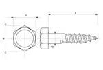 Vrut do dřeva DIN 571 – 12 × 80 mm ZB