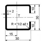 Jekl otevřený C 30 x 30 x 10 x 2 mm