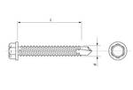 Šroub do plechu samovrtný se šestihrannou hlavou – 4,2 × 16 mm ZB