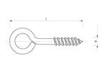 Očko vrut 6 x 50 x 16 mm Zn