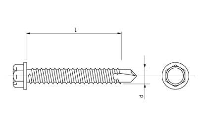 Šroub do plechu samovrtný se šestihrannou hlavou – 4,8 × 100 mm ZB