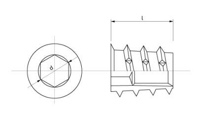 Matice závrtná s límcem M8 x 25 mm Zn