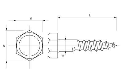 Vrut do dřeva DIN 571 – 10 × 40 mm ZB