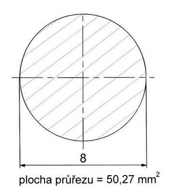 Kruhová ocel tažená 8 mm