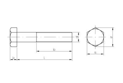 Šroub se šestihrannou hlavou a částečným závitem – 16 × 150 mm ZB