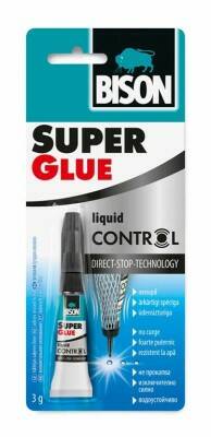 Lepidlo vteřinové Bison Super Glue Control – 3 g