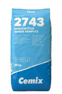 Štuk sanační Cemix 2743 0,7mm – 25 kg